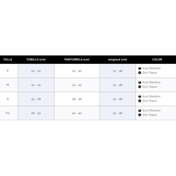 Calcetin Algodón Compresión Normal talla EG Azul Rombos