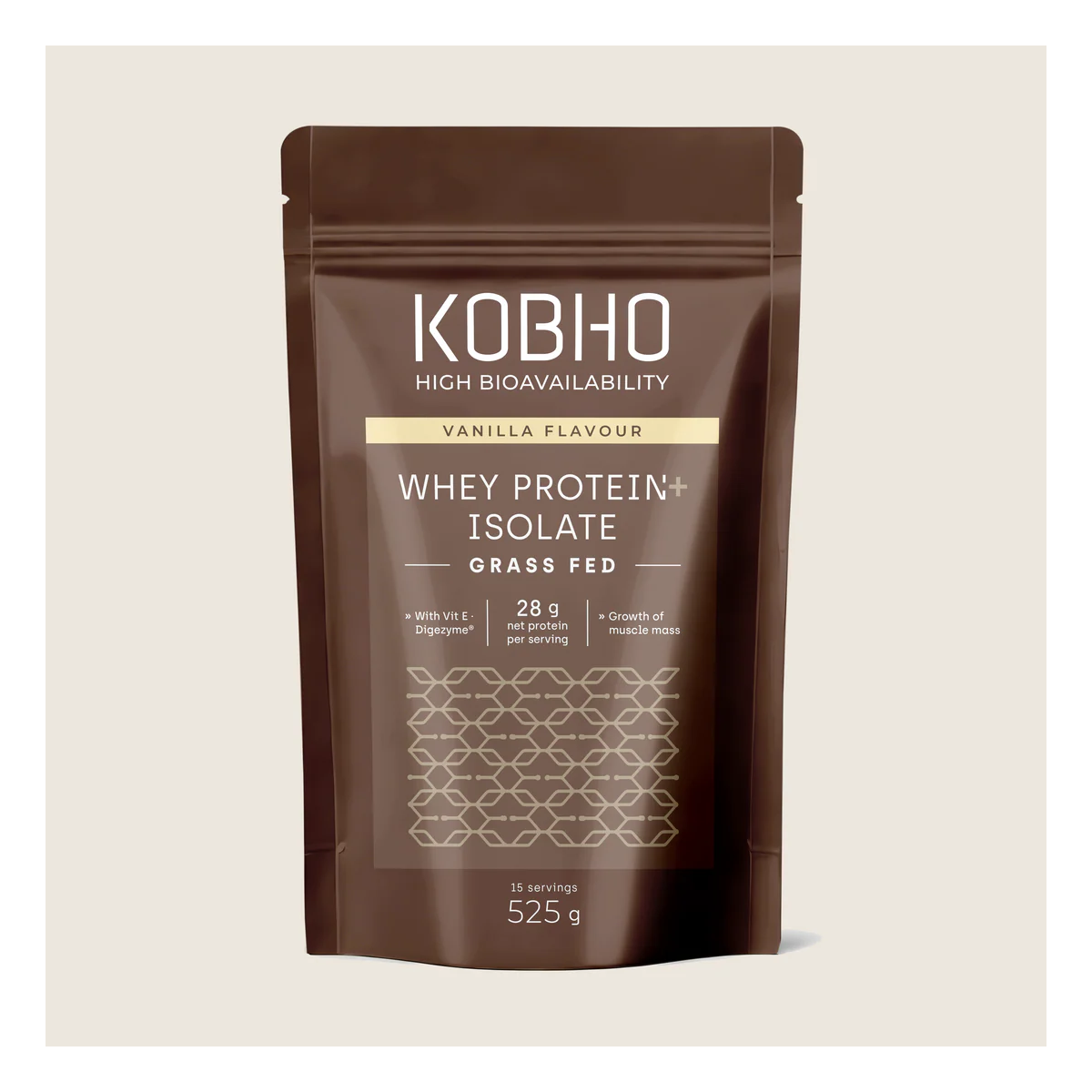 Proteina Whey Aislada Vainilla 525g   Kobho Labs.