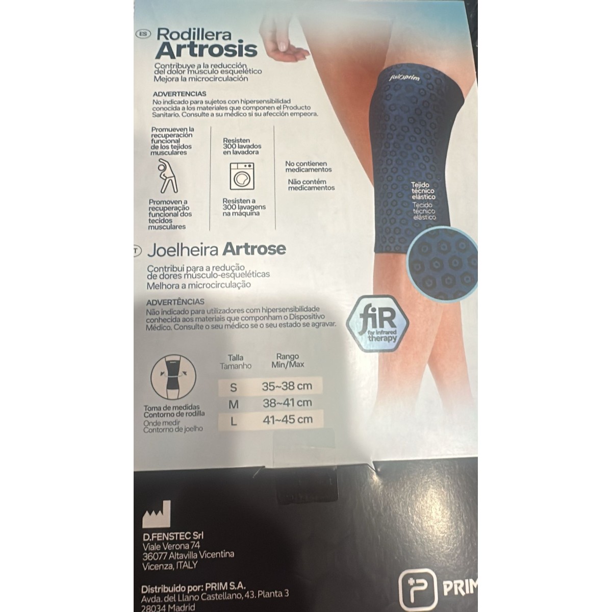 Rodillera  Artrosis Fisioprim - Talla S 35-38