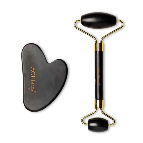 PIEDRA GUA SHA Y EBANO SKINROLLER AOK LABS