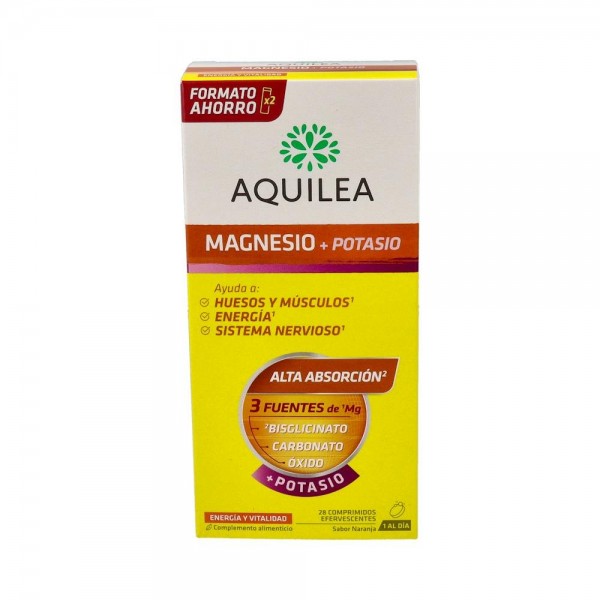 AQUILEA MAGNESIO+ POTASIO DUPLO 28 COMP EFERV