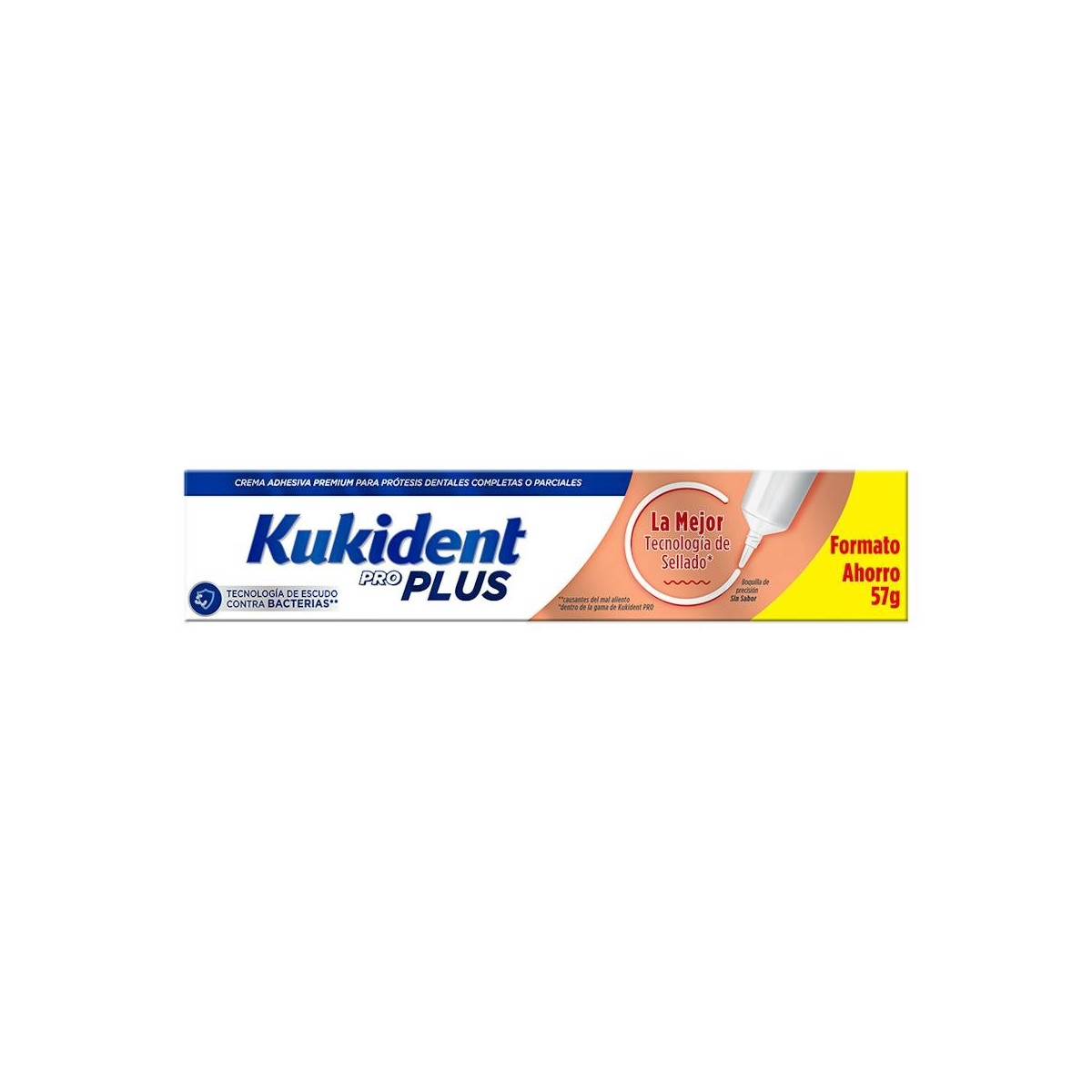 Kukident Pro Plus Barrera Anticomida Sin Sabor 57G