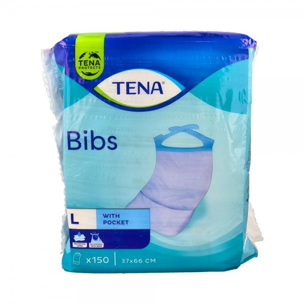 BABERO TENA DESECHABLE BIBS T/M-L 37X68 CM 150 UN