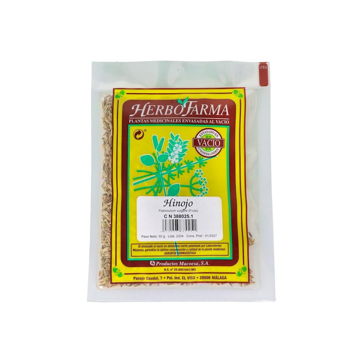 HINOJO HERBOFARMA MACOESA   40 G